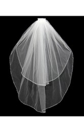 Elegant Tulle Two-tier Elbow Wedding Veil