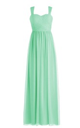 Straps Criss-cross Sheath Gown With Zipper Back