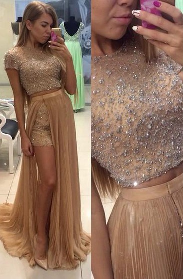 rose gold tight prom dress