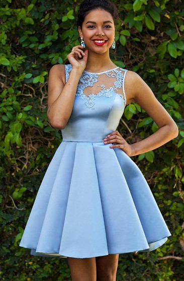 light blue cocktail dress