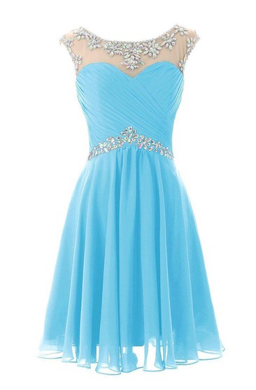 semi formal light blue dress