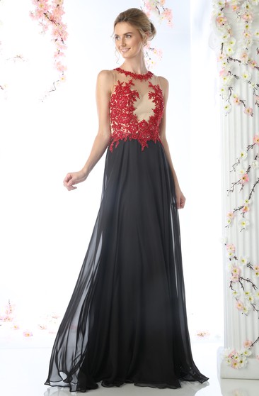 red and black ball gowns