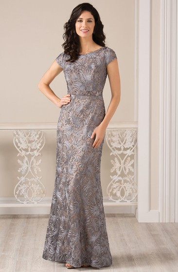 gray lace dress mother of the bride