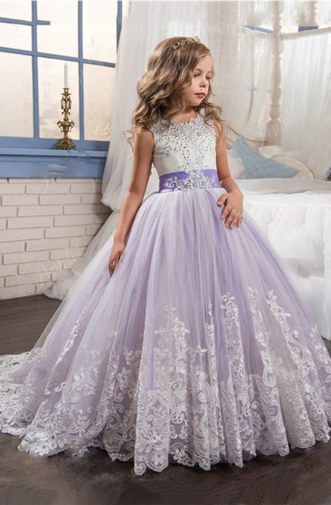 Purple Flower Girl Dresses Discount, 55 ...