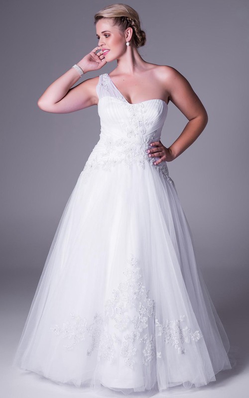 plus size tulle gown
