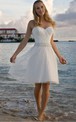 Short Beaded Waist Crisscross Angelic Gown