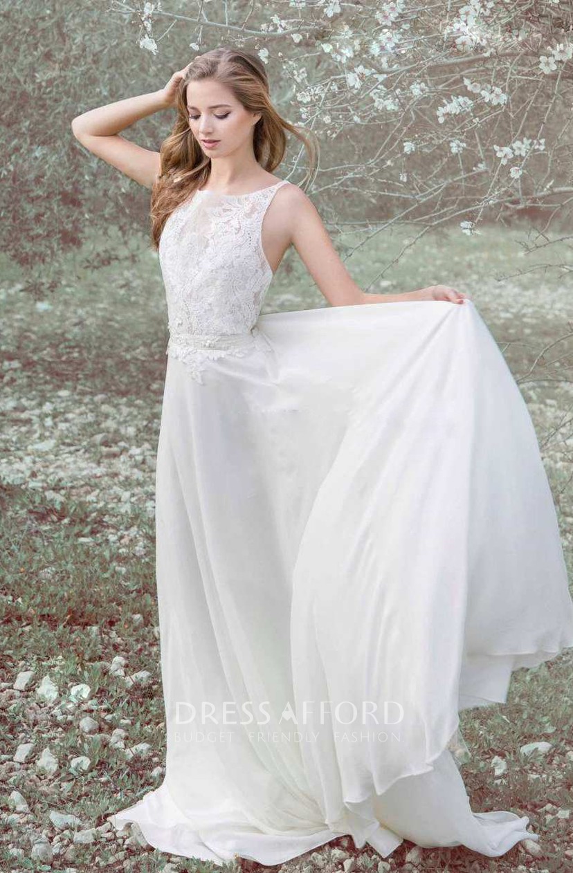 a line lace top wedding dress