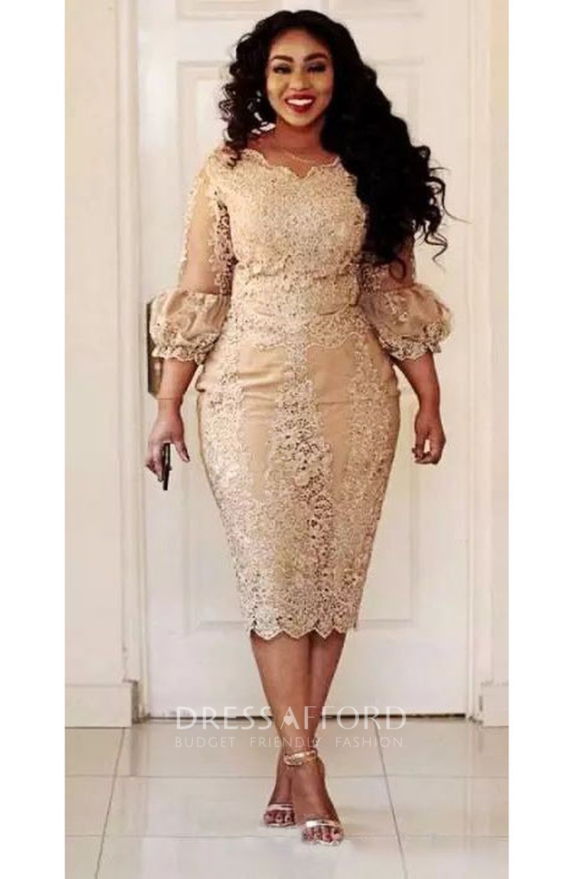 plus size knee length formal dresses