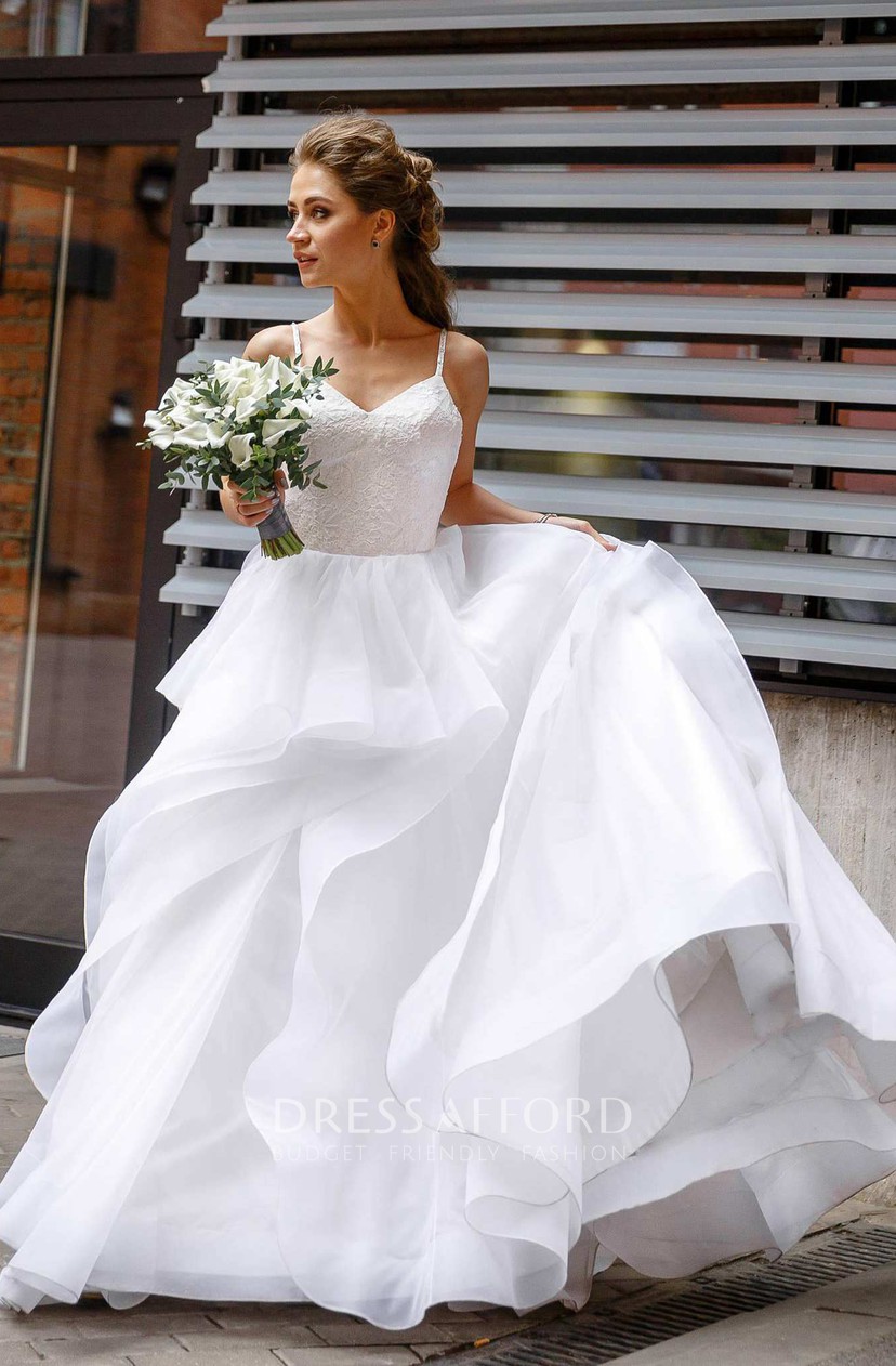 flowy wedding dress
